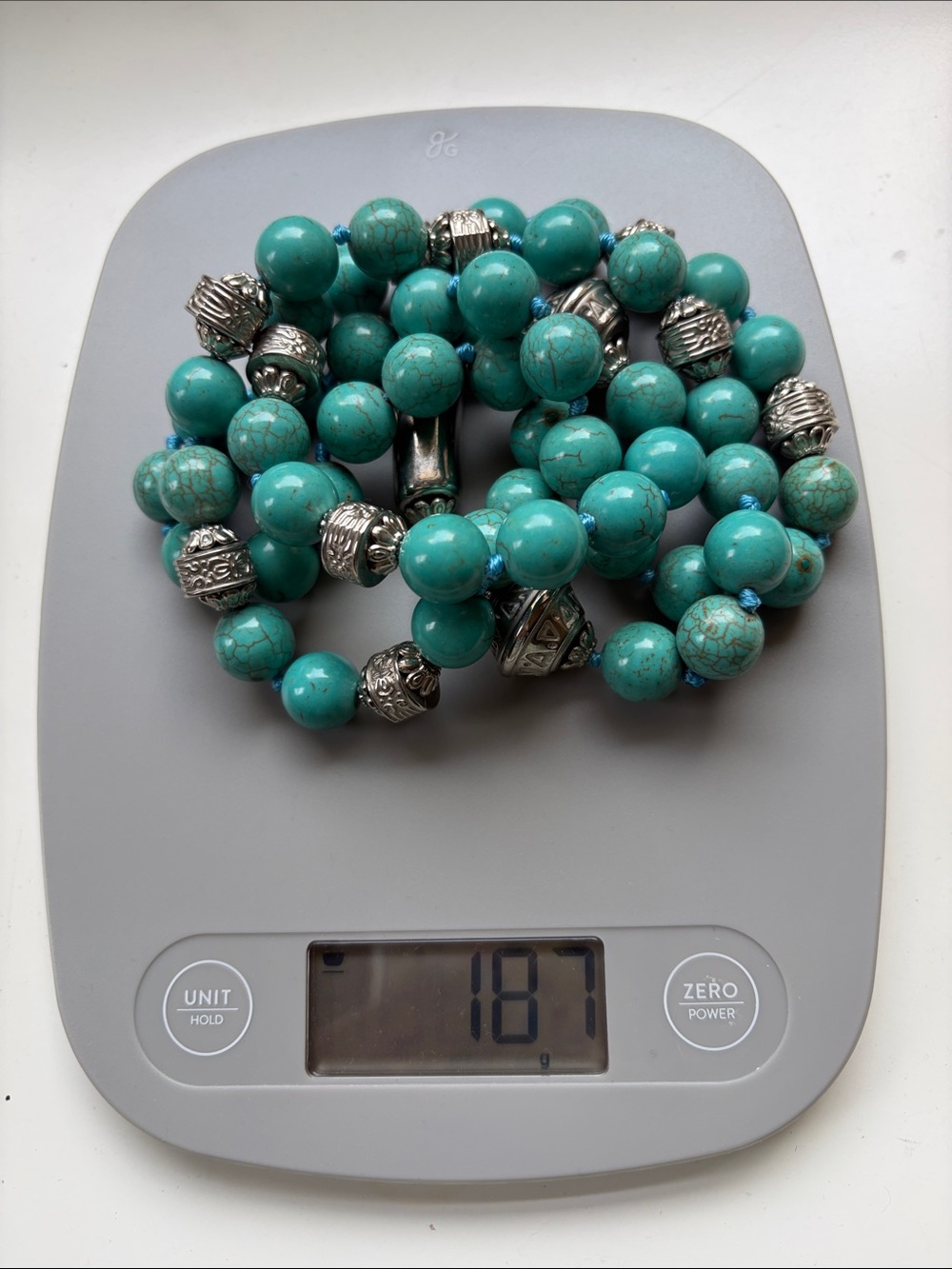 Silver and turquoise handmade Necklace - Picture 7 of 9